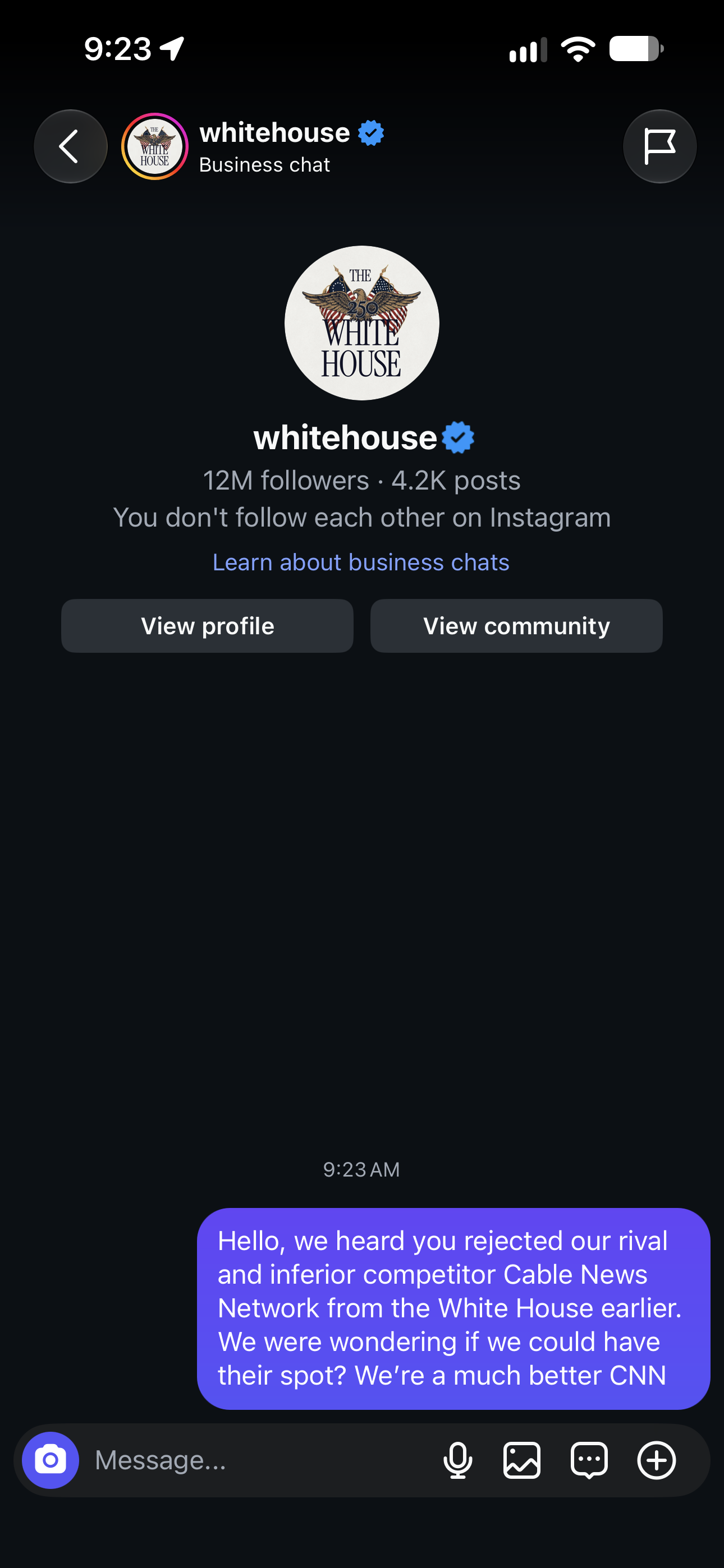 White House Message