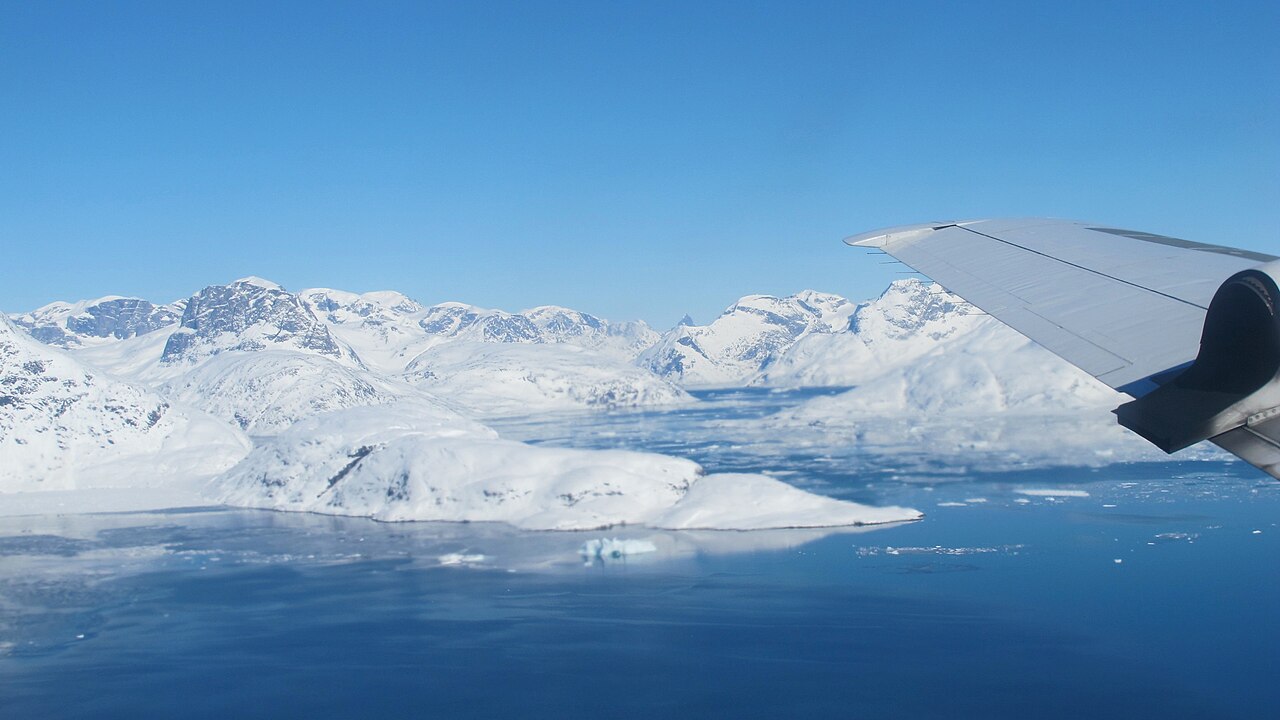 A fjord in southeast Greenland